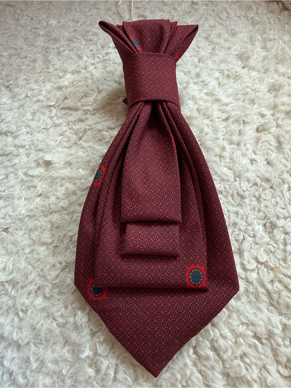 Burgundy Necktie Pendant Necklace